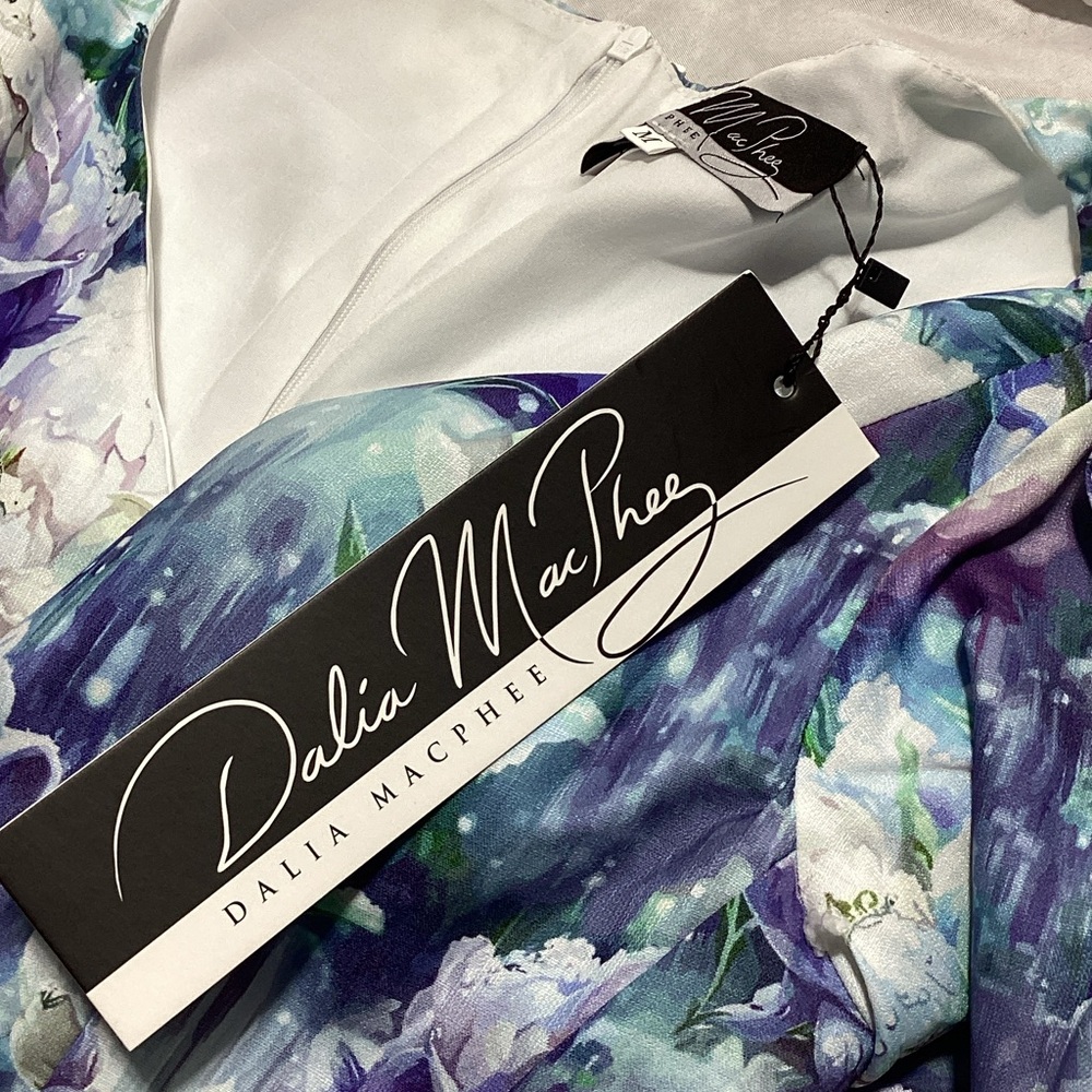 NWT Dahlia Mac Phee floral Maxi Dress in Blue and White - Picture 9 of 16
